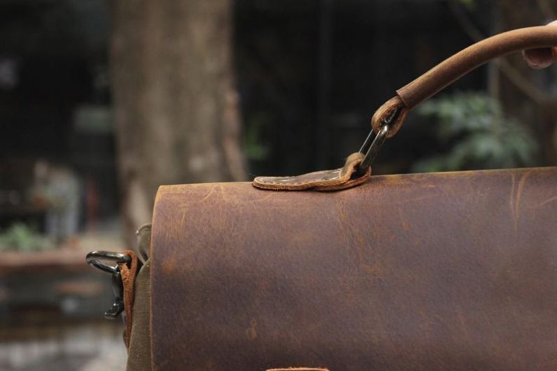 Messenger Bag Satchel Vintage Platnena Koža