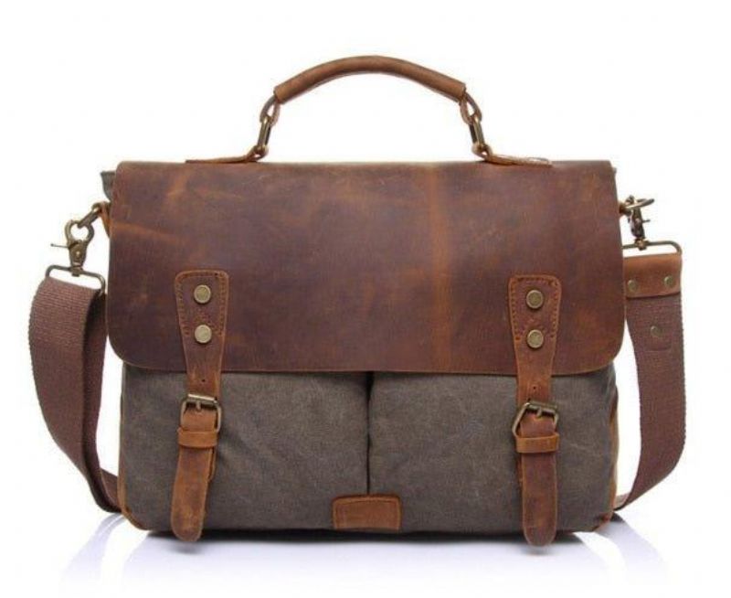 Messenger Bag Satchel Vintage Platnena Koža