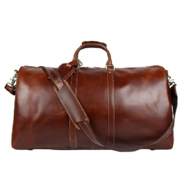 Vintage Muška Kožna Duffle Weekender Torba